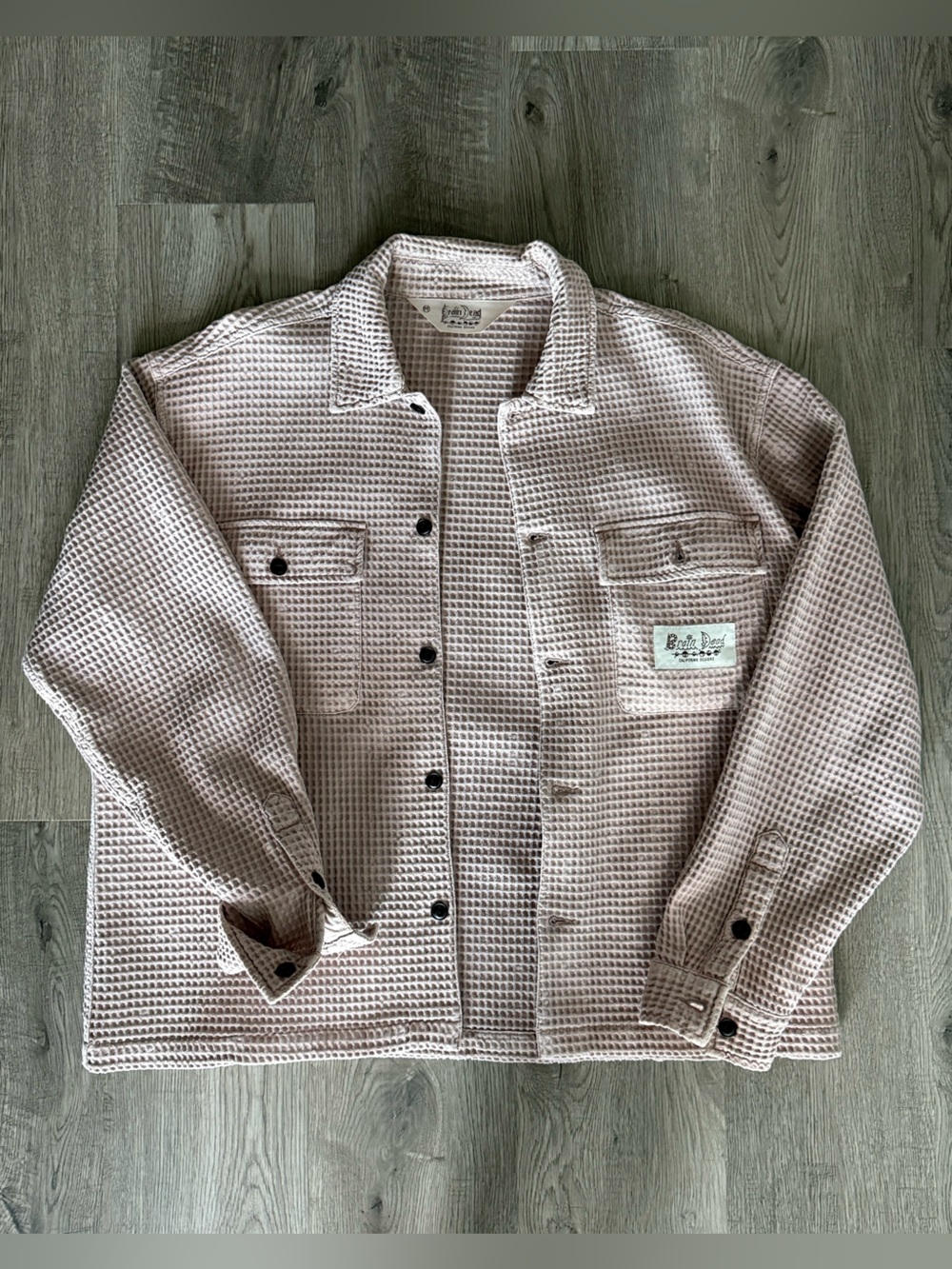 Brain Dead Waffle Snap Front Shirt
